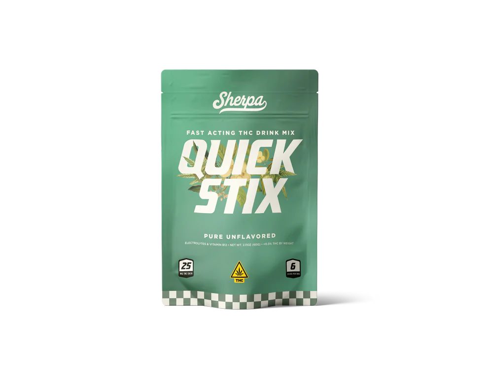 Sherpa Quick Stix - THC 25mg + Electrolytes + B12 - Unflavored (6-ct)